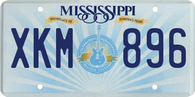 MS license plate XKM896
