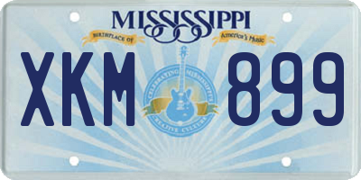 MS license plate XKM899