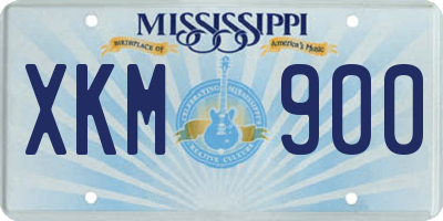 MS license plate XKM900