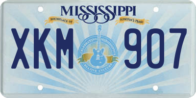 MS license plate XKM907