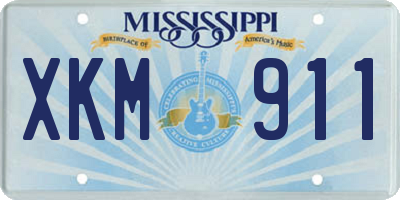 MS license plate XKM911