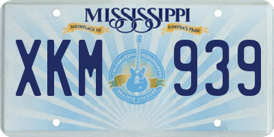 MS license plate XKM939