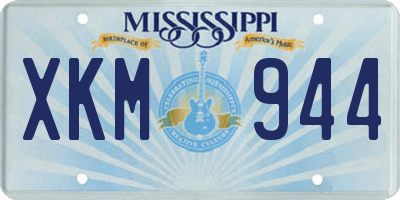 MS license plate XKM944