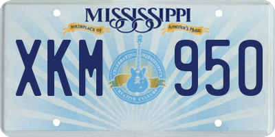 MS license plate XKM950