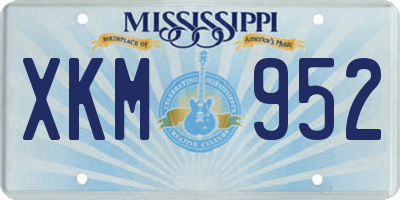 MS license plate XKM952