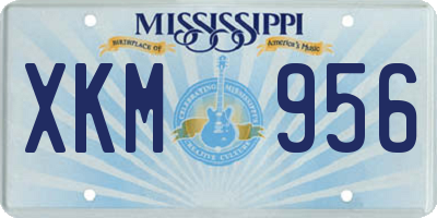 MS license plate XKM956