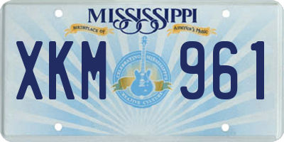 MS license plate XKM961