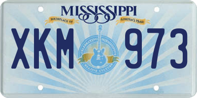 MS license plate XKM973