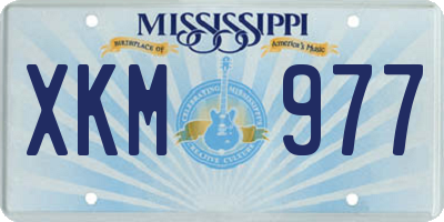 MS license plate XKM977