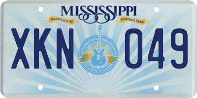 MS license plate XKN049