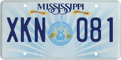 MS license plate XKN081