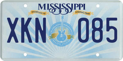 MS license plate XKN085