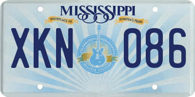 MS license plate XKN086