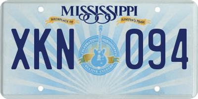 MS license plate XKN094
