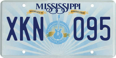 MS license plate XKN095
