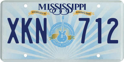 MS license plate XKN712