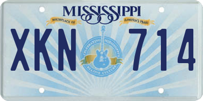 MS license plate XKN714