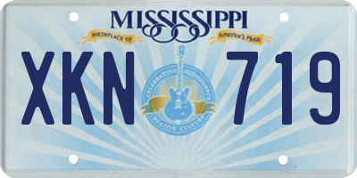 MS license plate XKN719