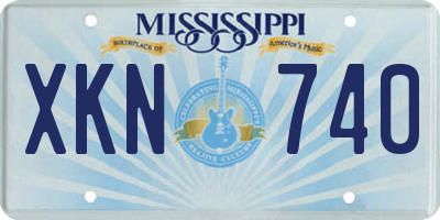 MS license plate XKN740