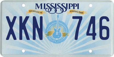 MS license plate XKN746