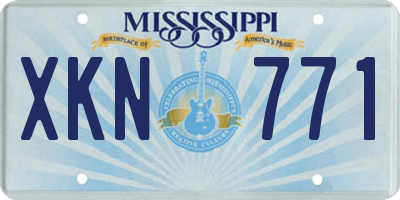 MS license plate XKN771