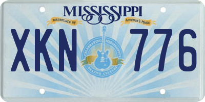 MS license plate XKN776