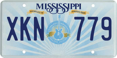 MS license plate XKN779