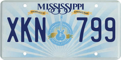 MS license plate XKN799