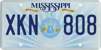 MS license plate XKN808
