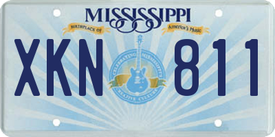 MS license plate XKN811