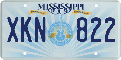 MS license plate XKN822