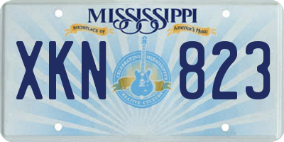 MS license plate XKN823