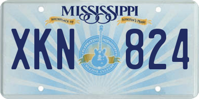 MS license plate XKN824