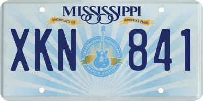 MS license plate XKN841