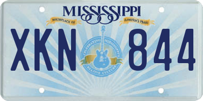 MS license plate XKN844