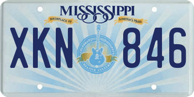 MS license plate XKN846