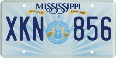 MS license plate XKN856