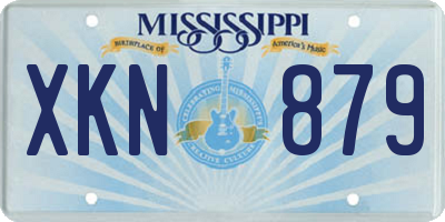 MS license plate XKN879