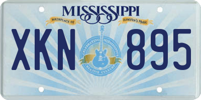 MS license plate XKN895