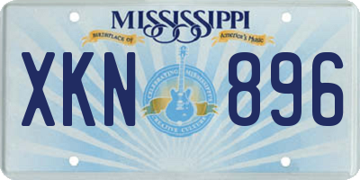 MS license plate XKN896
