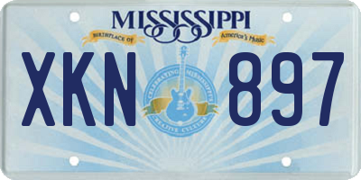 MS license plate XKN897