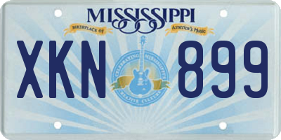 MS license plate XKN899