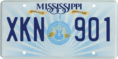 MS license plate XKN901