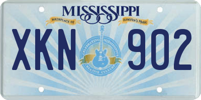 MS license plate XKN902