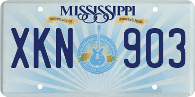 MS license plate XKN903