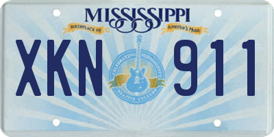 MS license plate XKN911