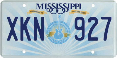 MS license plate XKN927