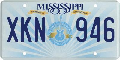 MS license plate XKN946