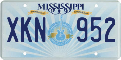 MS license plate XKN952