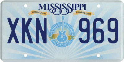 MS license plate XKN969